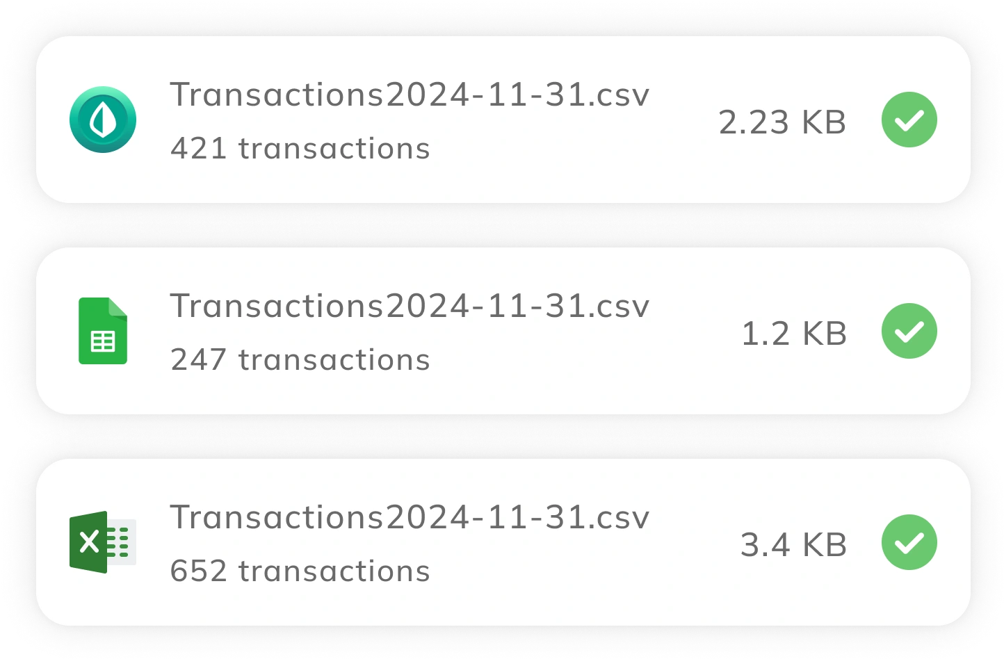 CSV Import Cards